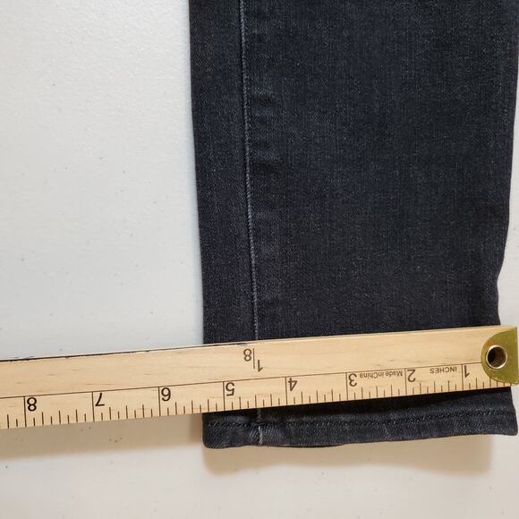 H&M 360 Stretch Jeans Womens 30/30 Black Skinny High Waist & Denim Faded Pants - Picture 6 of 12